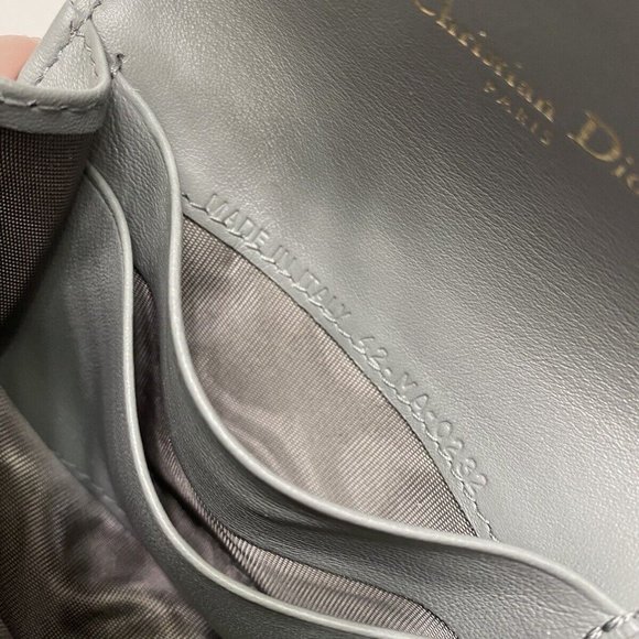 Christian Dior Gray Oblique Jacquard Saddle Flap Wallet - Picture 11 of 15